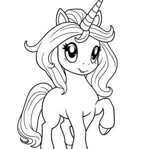Pokemon Unicorn Coloring Page coloring page for kids
