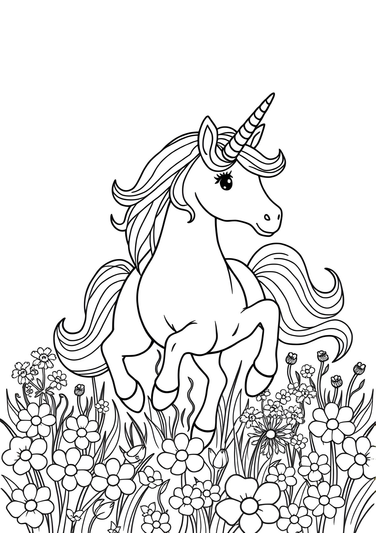 Unicorn Coloring Page Unicorn De Colorat coloring page for kids