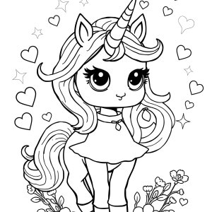 Unicorn Coloring Page For Girls Lol Dolls coloring page for kids