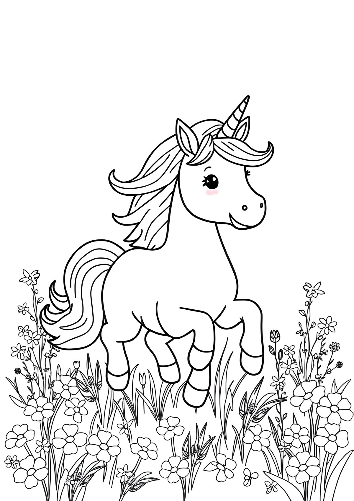 Unicorn Coloring Page Unicorni De Colorat coloring page for kids