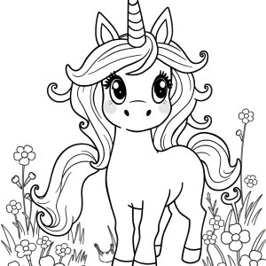 Printable Thelma The Unicorn Coloring Page coloring page for kids