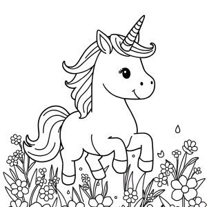 Unicorn Coloring Page For Kindergarten coloring page for kids