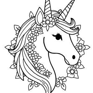 Unicorn Easy Mandala Coloring Page coloring page for kids