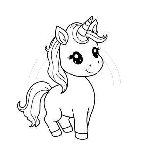 Baby Unicorn Drawing Rainbow Cute Unicorn Coloring Page coloring page for kids