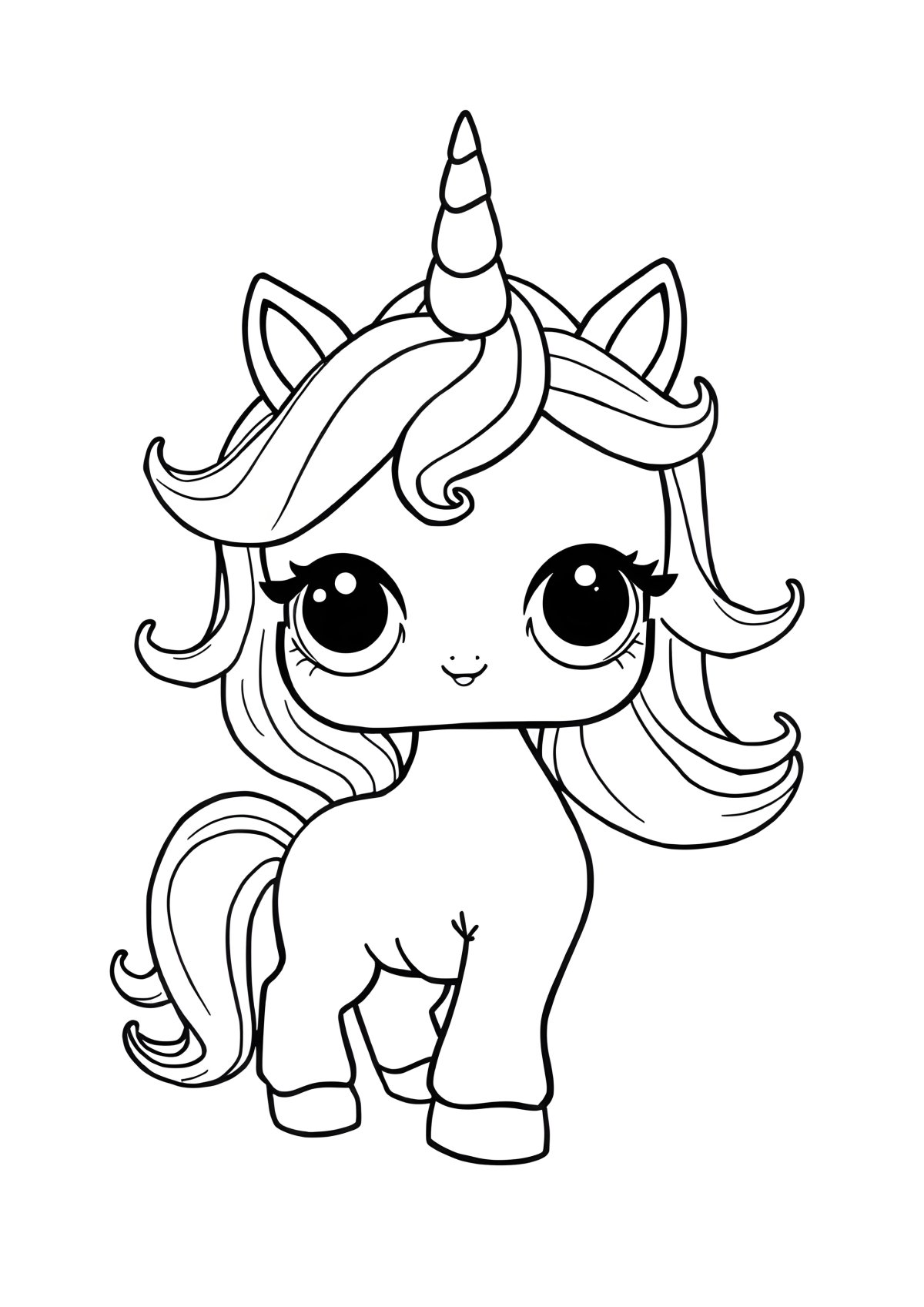 Unicorn Coloring Surprise Doll Lol Omg Coloring Page coloring page for kids