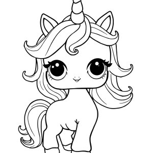 Unicorn Coloring Surprise Doll Lol Omg Coloring Page coloring page for kids