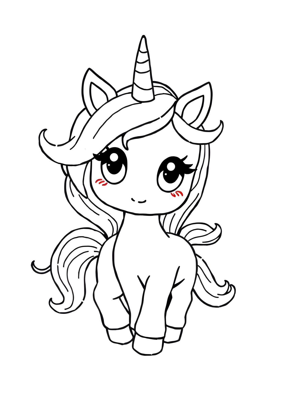 Tokidoki Unicorno Coloring Page coloring page for kids
