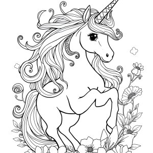 Unicorn Coloring Page For Teens coloring page for kids