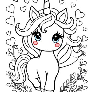 Cute Tokidoki Unicorno Coloring Page coloring page for kids