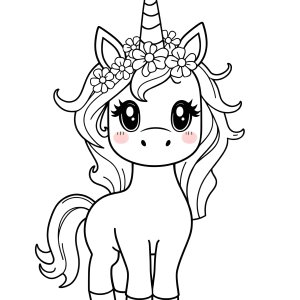Unicorn Coloring Page For Toddlers coloring page for kids