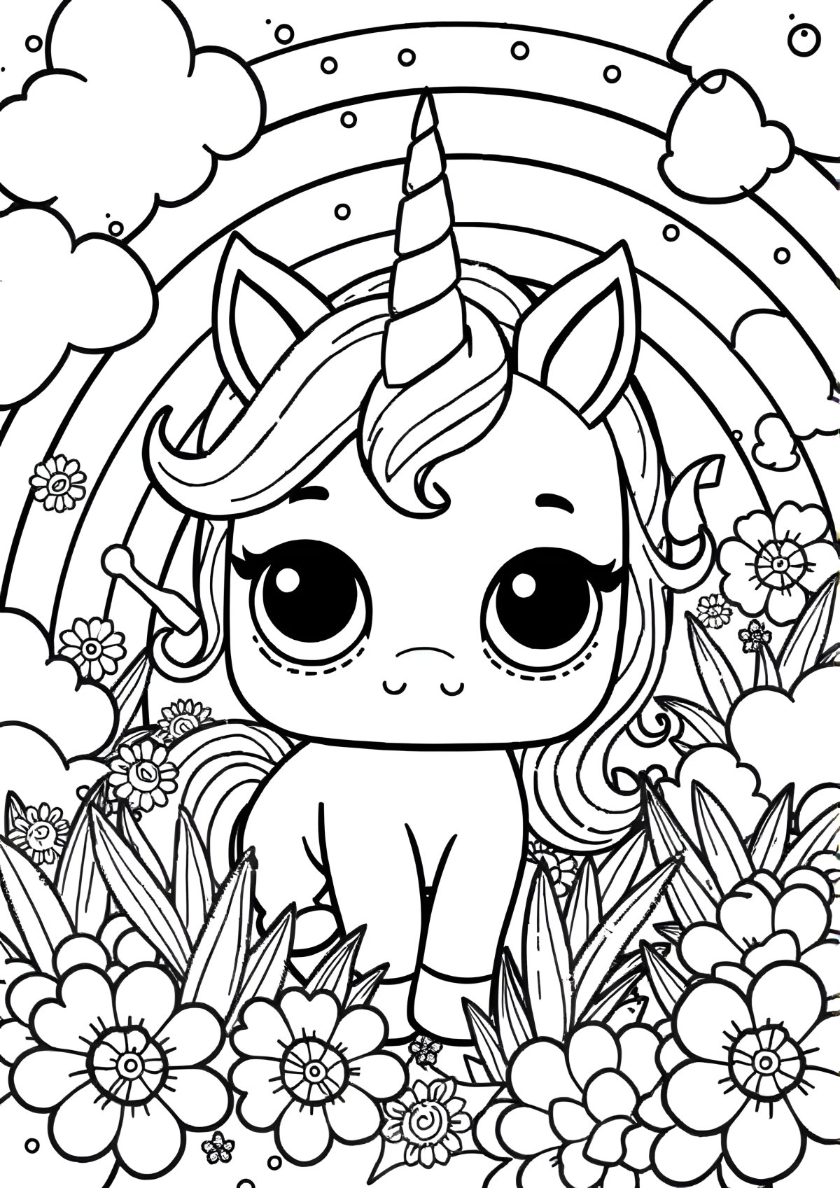 Unicorn Eye Spy Lol Pets Coloring Page coloring page for kids