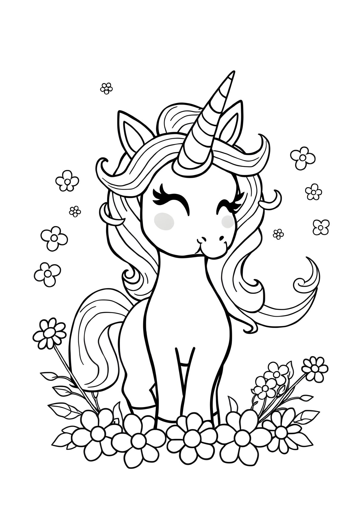 Unicorn Lol Coloring Page To Print coloring page for kids