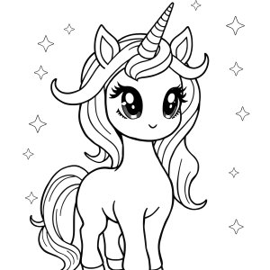 Unicorn Lps Coloring Page coloring page for kids