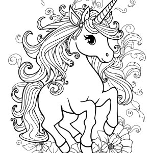 Advanced Unicorn Coloring Page coloring page for kids