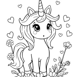 Free Printable Unicorn Coloring Page For Toddlers coloring page for kids