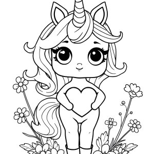 Unicorn Lol Dolls Coloring Page To Print coloring page for kids
