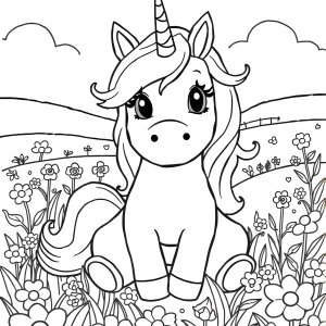 Unicorn A For Adley Coloring Page Printable coloring page for kids