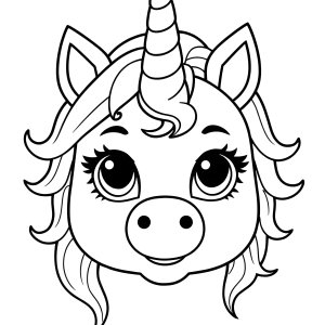 Unicorn Mask Coloring Unicorn Lol Pets Coloring Page coloring page for kids
