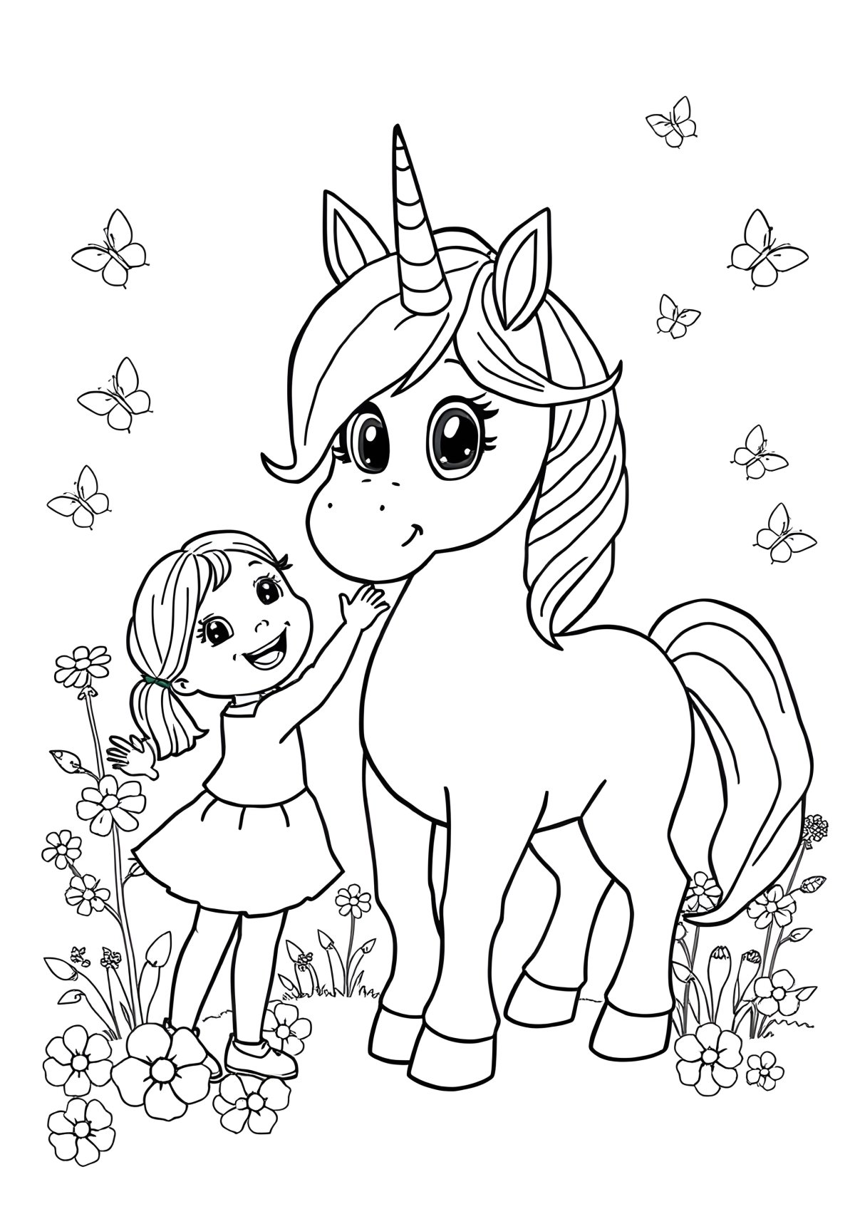 Unicorn Catch A For Adley Coloring Page coloring page for kids