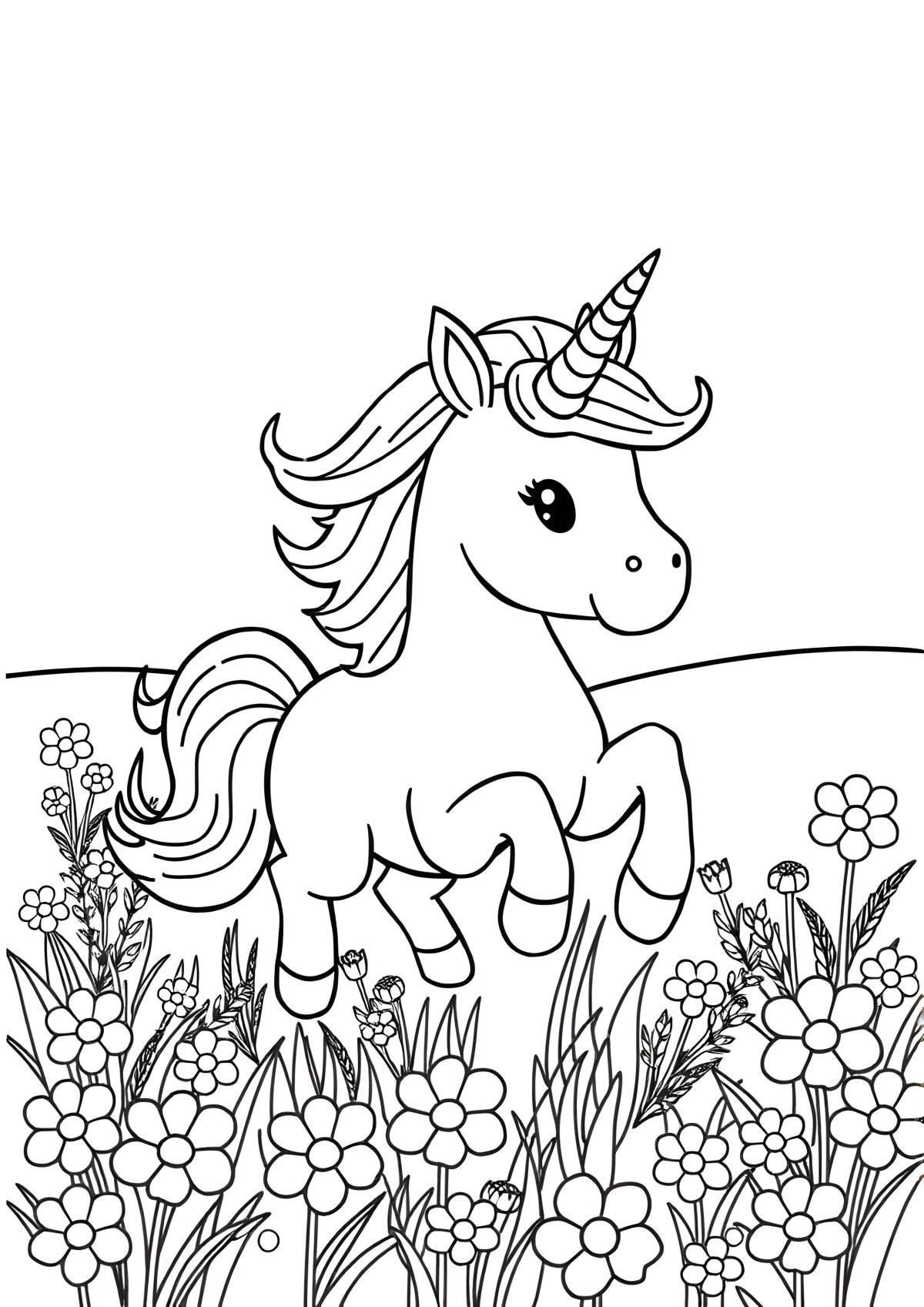 Unicornn Coloring Page coloring page for kids