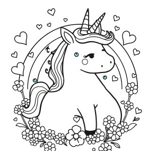 Coloring Page Unicorn Poop coloring page for kids