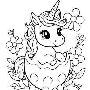 Unicorn Hatchimals Coloring Page coloring page for kids