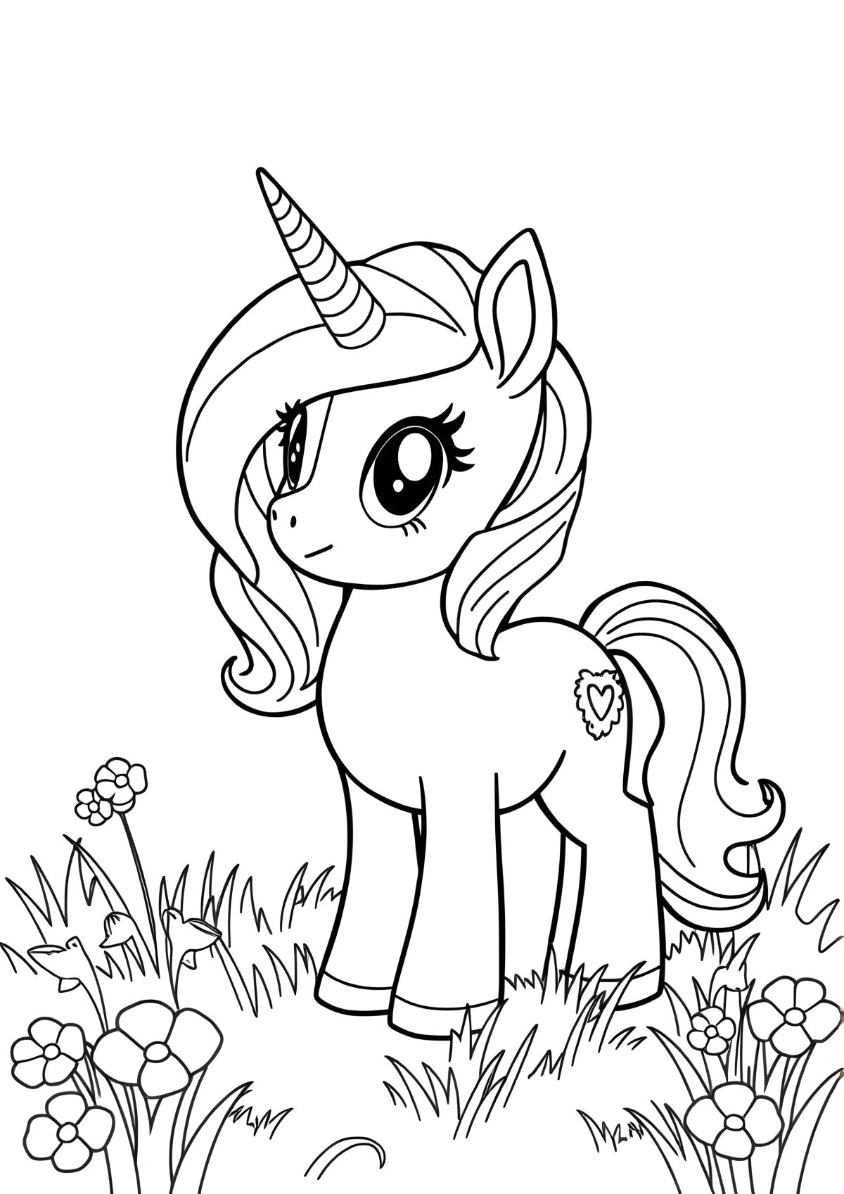 Cute My Little Pony My Little Pony Unicorn Coloring Page coloring page for kids