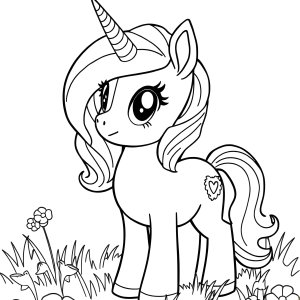 Cute My Little Pony My Little Pony Unicorn Coloring Page coloring page for kids