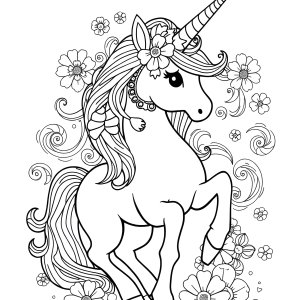 Difficult Unicorn Coloring Page For Adults coloring page for kids