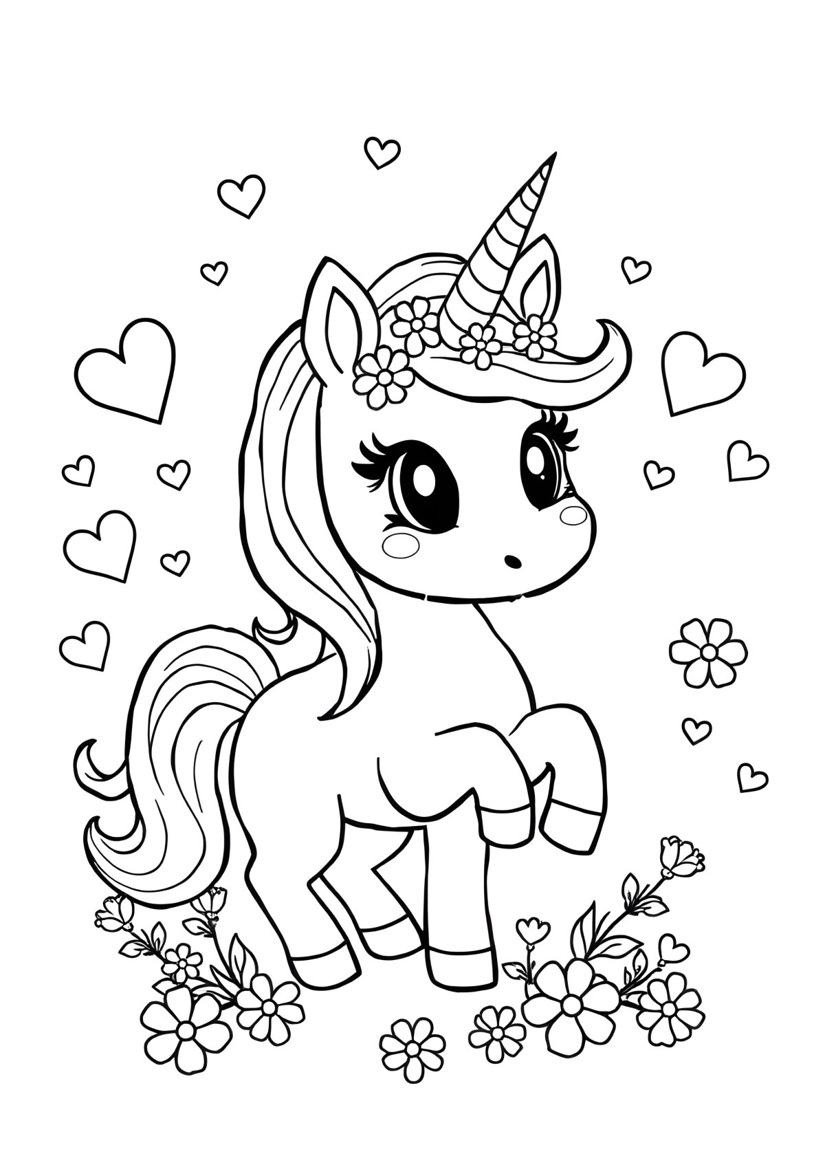 Unicorn Shoppies Coloring Page coloring page for kids