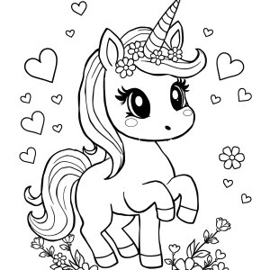 Unicorn Shoppies Coloring Page coloring page for kids