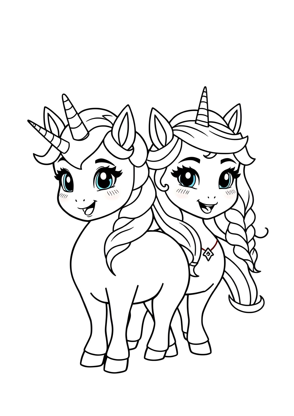 Emoji Unicorn Elsa Anna Frozen 2 Coloring Page coloring page for kids