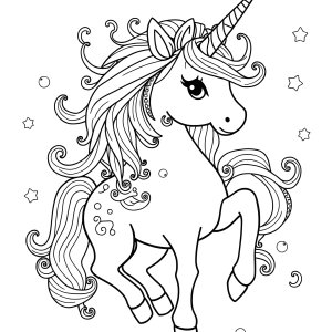 Hard Coloring Page For Kids Unicorn coloring page for kids