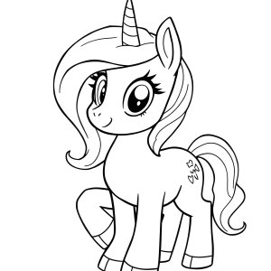My Little Pony Unicorn Coloring Page For Kids coloring page for kids