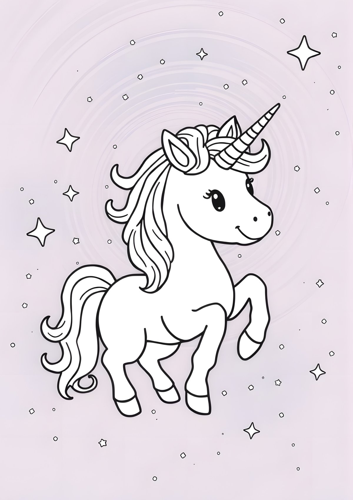 Emoji Unicorn Galaxy Unicorn Coloring Page coloring page for kids