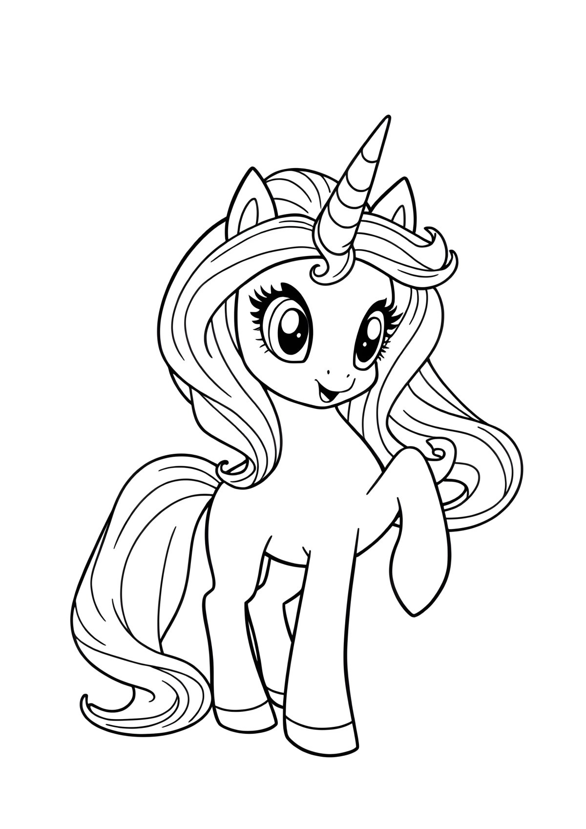 My Little Pony Unicorn Coloring Page Luna coloring page for kids
