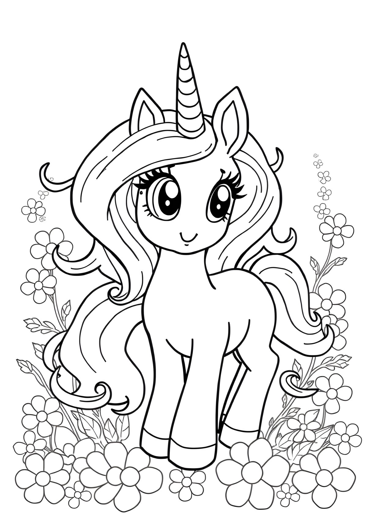 My Little Pony Unicorn Coloring Page Unicorn De Colorat coloring page for kids