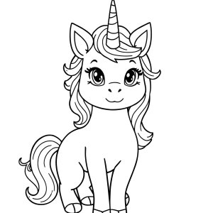 Coloring Page Of Unicorn Cats coloring page for kids