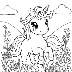 Fantasy Unicorn Cute Printable Unicorn Coloring Page coloring page for kids
