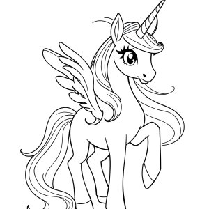 Princess Celestia Unicorn My Little Pony Coloring Page coloring page for kids