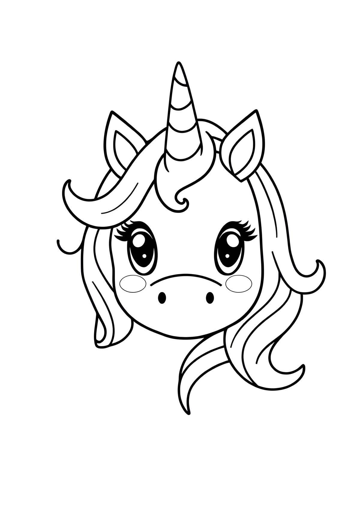 Unicorn Emoji Coloring Page Free coloring page for kids