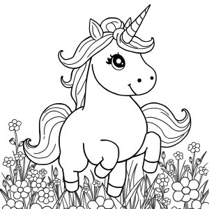 Free Fat Unicorn Coloring Page coloring page for kids