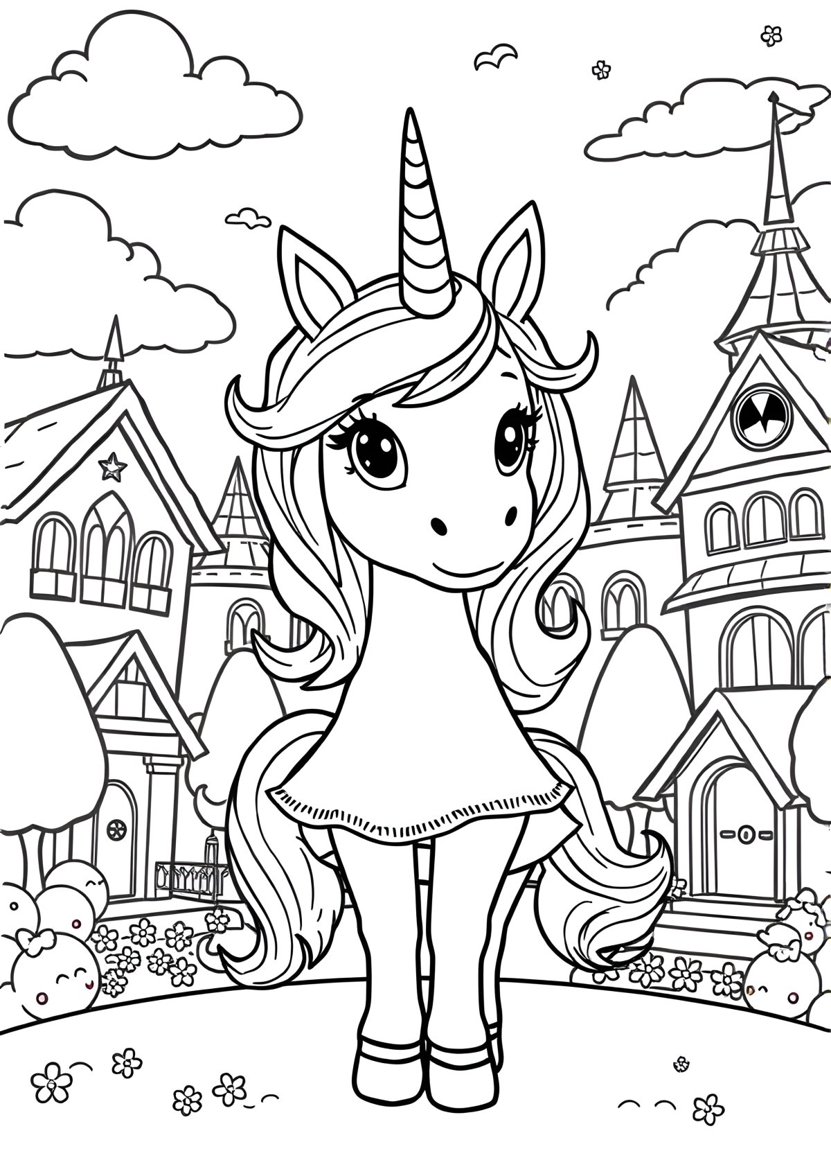 Unicorn Academy Coloring Page Isabel coloring page for kids