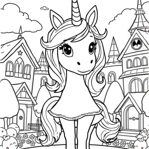 Unicorn Academy Coloring Page Isabel coloring page for kids