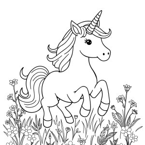 Coloring Page Free Printable Unicorn coloring page for kids