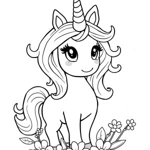 Coloring Book Cute Unicorn Coloring Page For Kids coloring page for kids