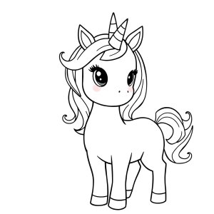 Coloring Sheet Easy Unicorn Coloring Page coloring page for kids