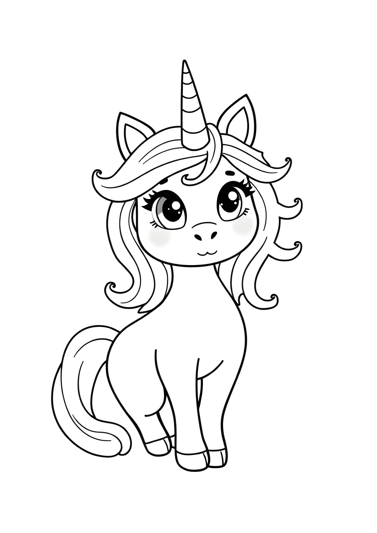 Free Printable Unicorn Cat Coloring Page coloring page for kids