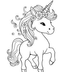 Unicorn Design Coloring Page coloring page for kids