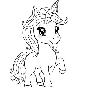 Adopt Me Golden Unicorn Coloring Page coloring page for kids